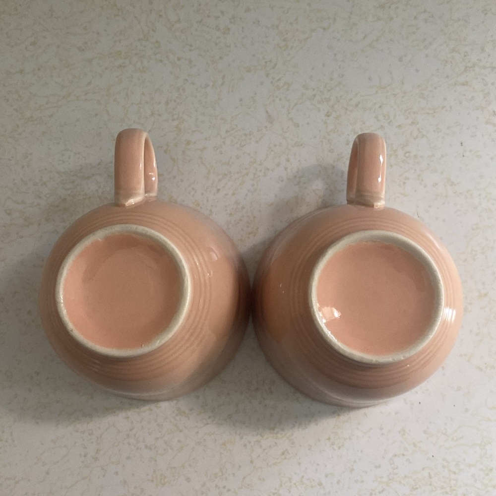 Vintage Apricot Fiestaware Cups Set of 2 - Picture 4 of 4